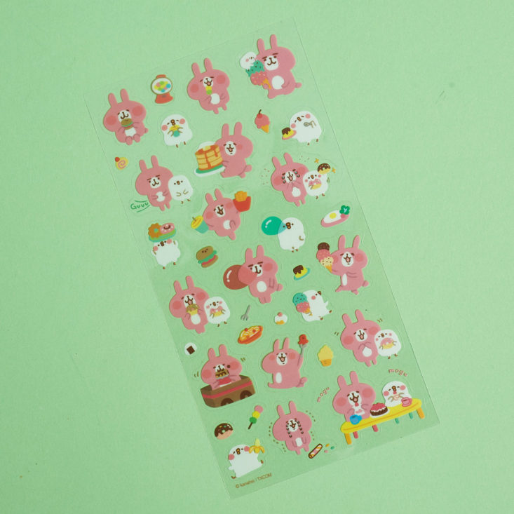 pink bunny character stickers
