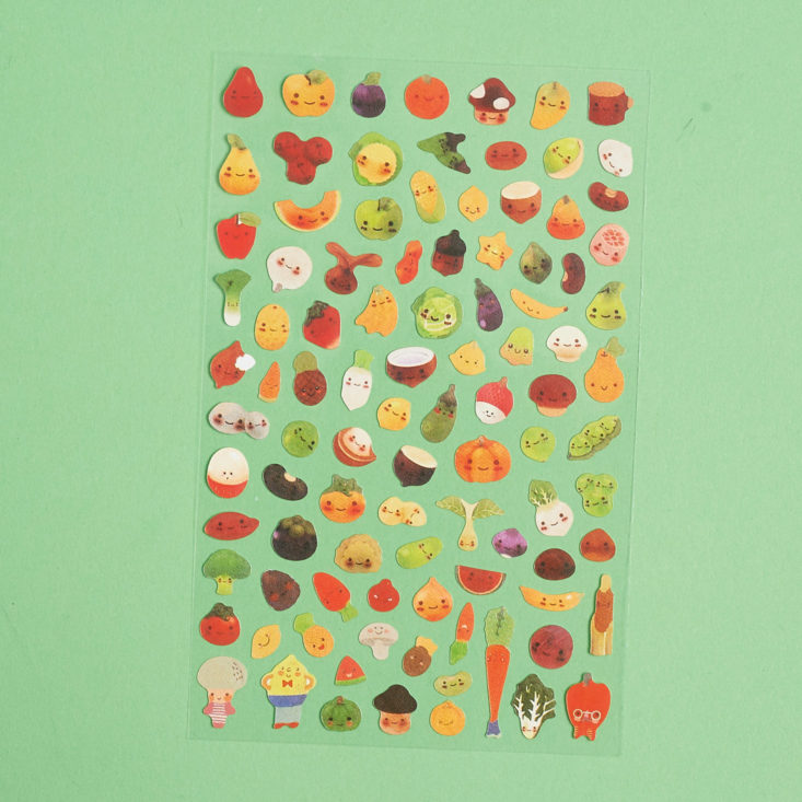 smiling vegetables stickers