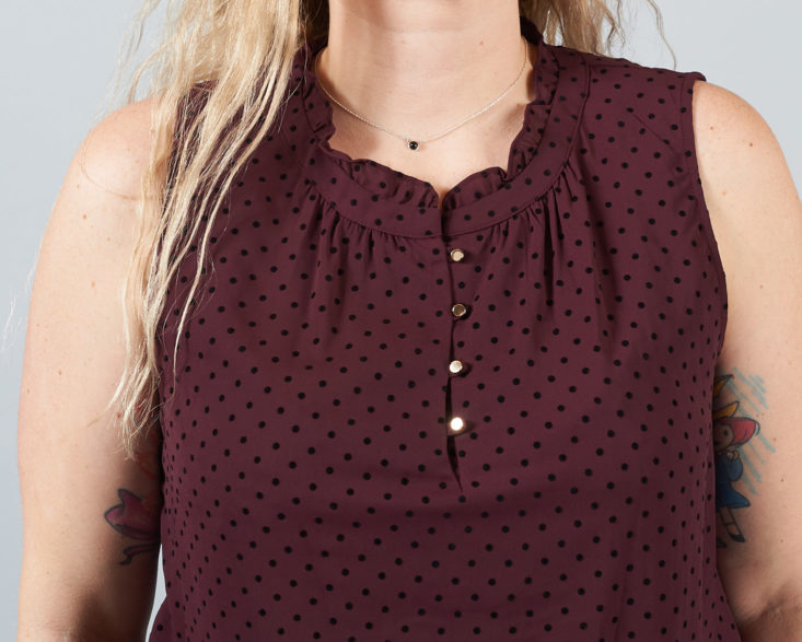 StitchFix Clothing Box February 2018 Sleeveless Top Neck