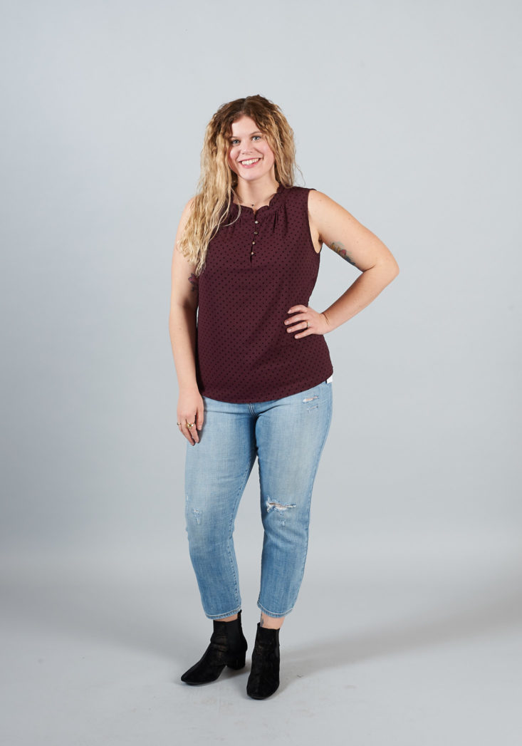 StitchFix Clothing Box February 2018 Sleeveless Top