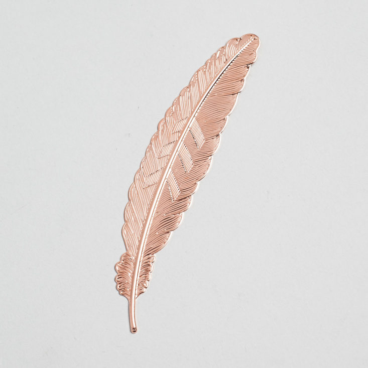 metal feather bookmark