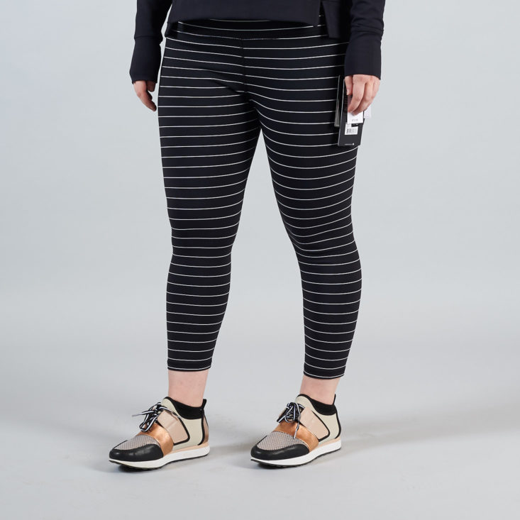 black and white striped leggings