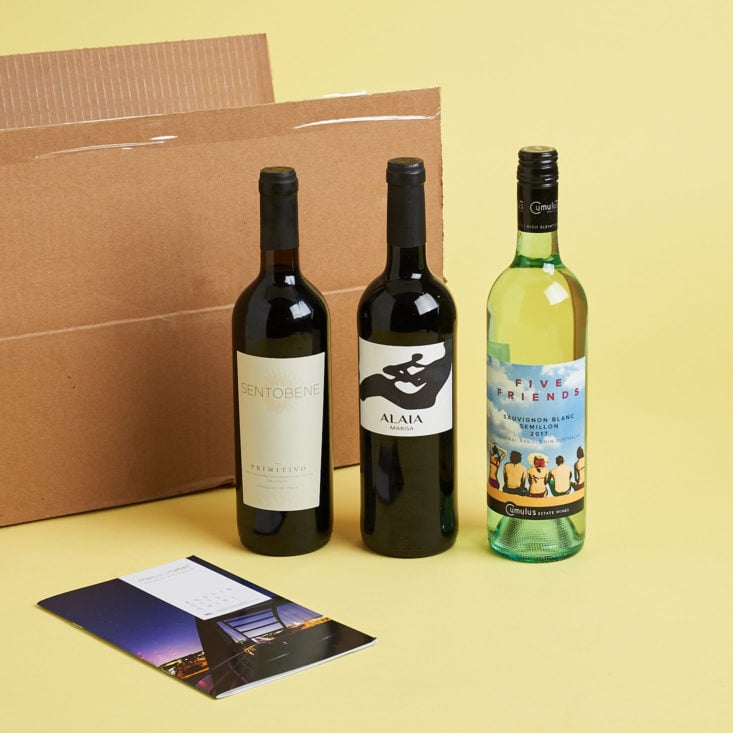all three wines in february 2018 wine awesomeness box