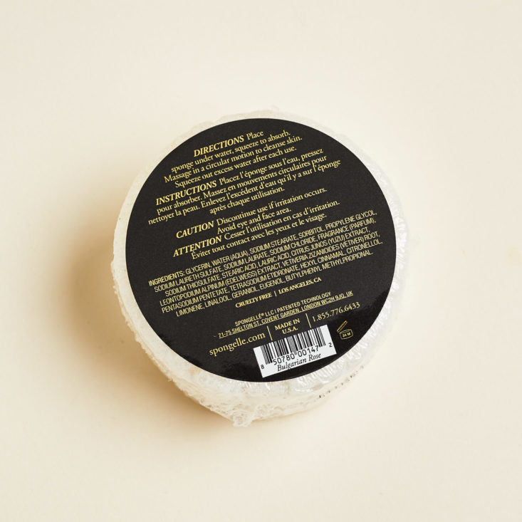 spongelle label