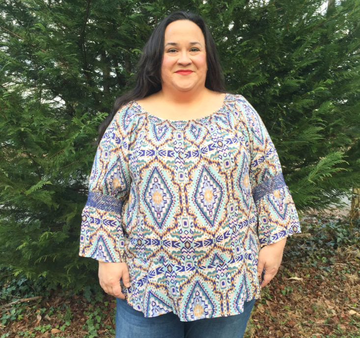 DEMOCRACY - Honey Ikat Peasant Top