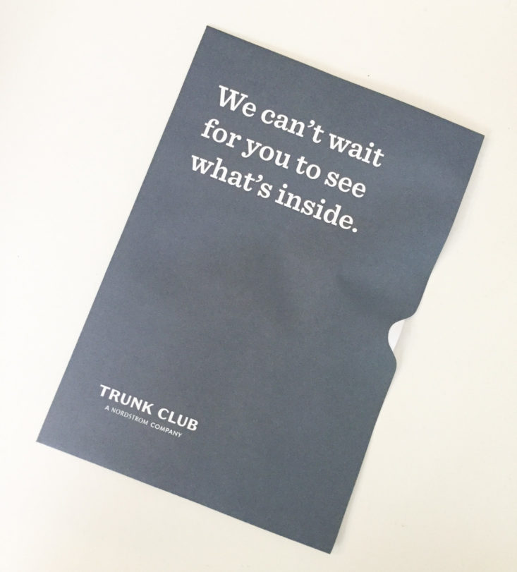 trunk club january 2018 booklet envelope