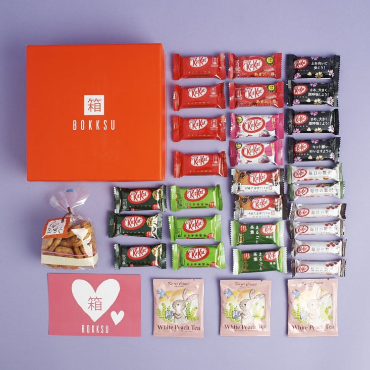 all items in bokksu doki doki kitkat box for february 2018