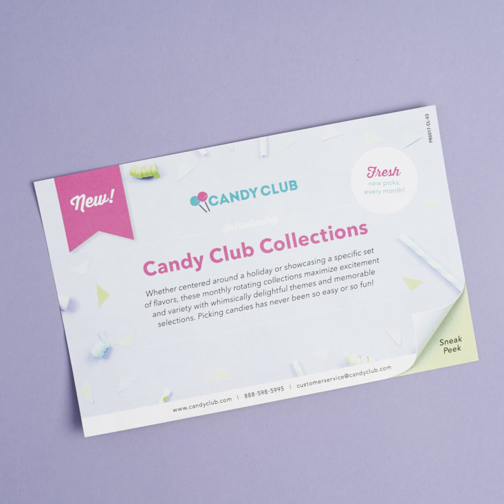 New- candy club collections for holidays and special occasions