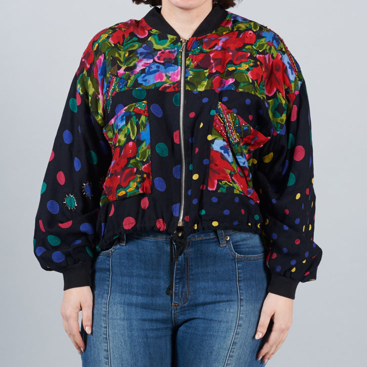 rainbow jacket with zipper