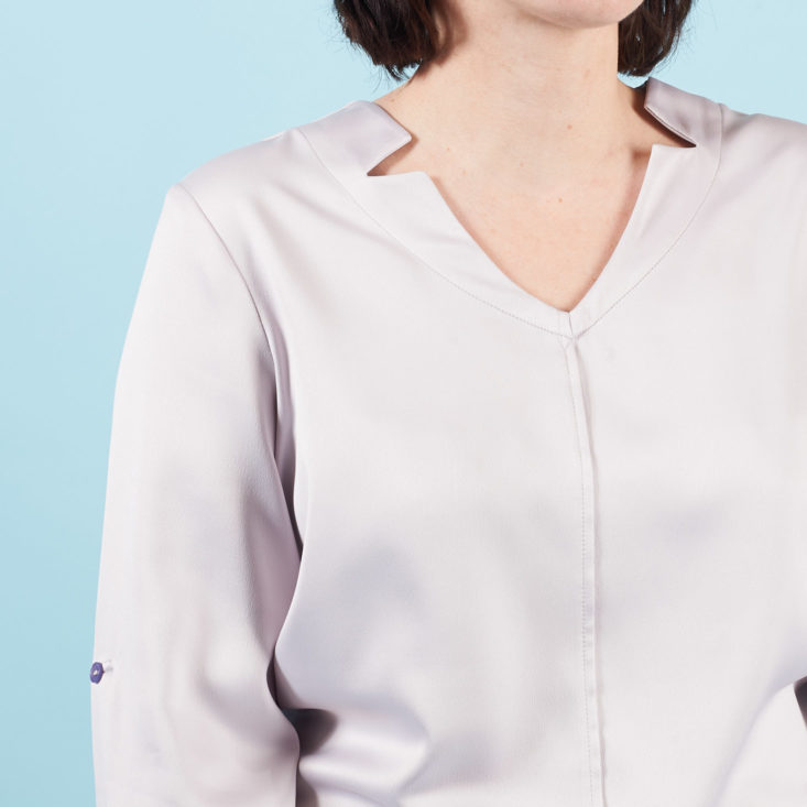 collar detail of work blouse
