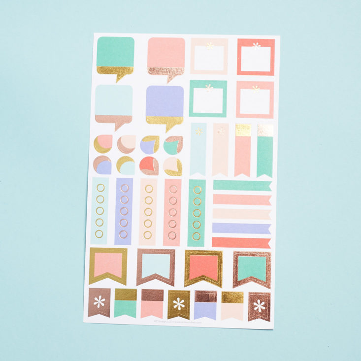 stickers and tabs for notes and journaling