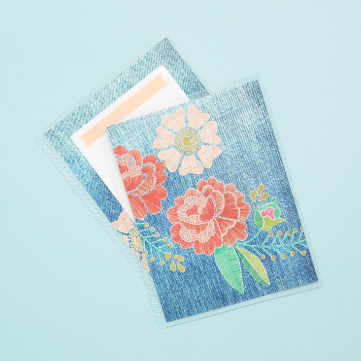 boho flowers plastic notebook covers
