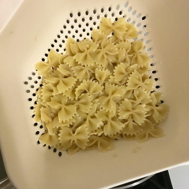 finished bow tie pasta