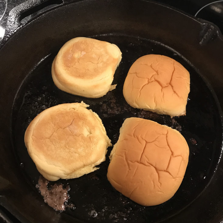 Lightly toast your buns in the pan drippings