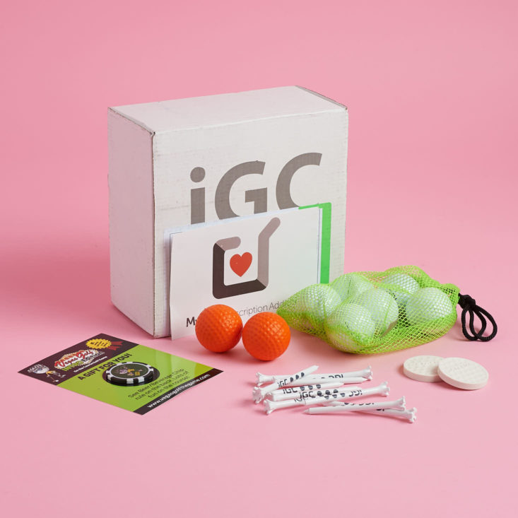 iGC golf subscription box items for february 2018