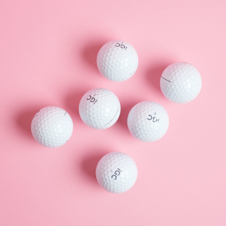 white golf balls