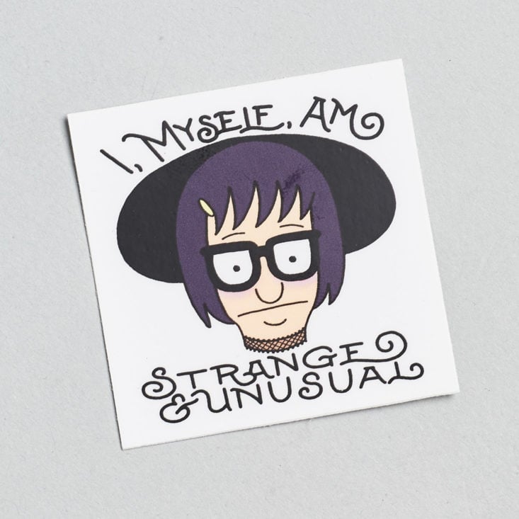 "I mysewlf strange and unusual" Tina as Lydia sticker