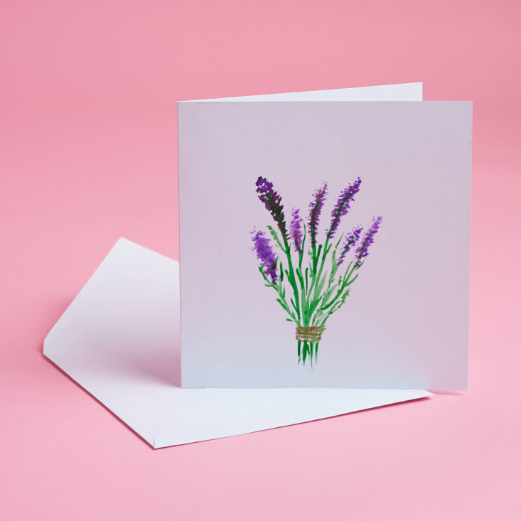 lavender greeting card