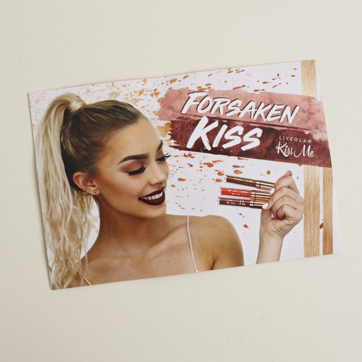 info card for LiveGlam KissMe March 2018