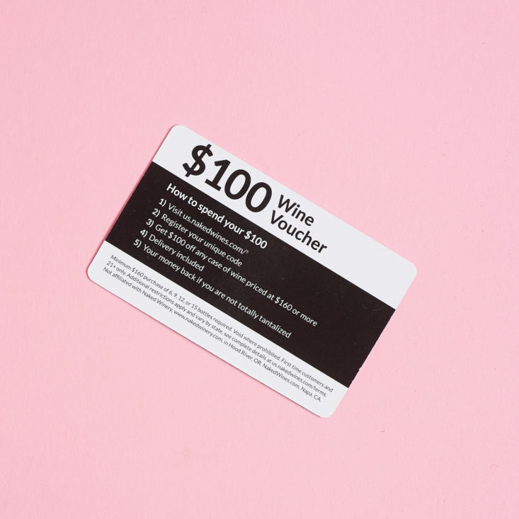 back of wine coupon