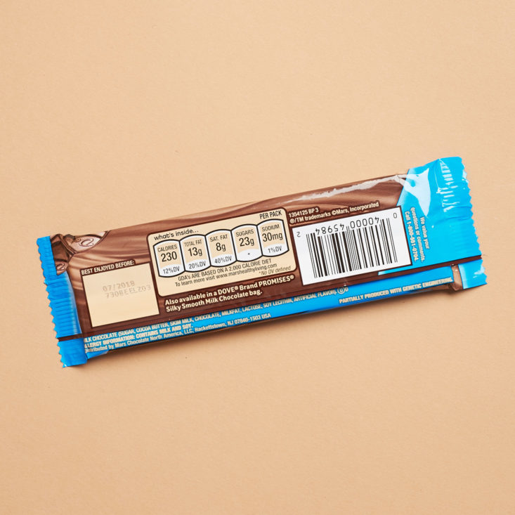 dove chocolate bar ingredients
