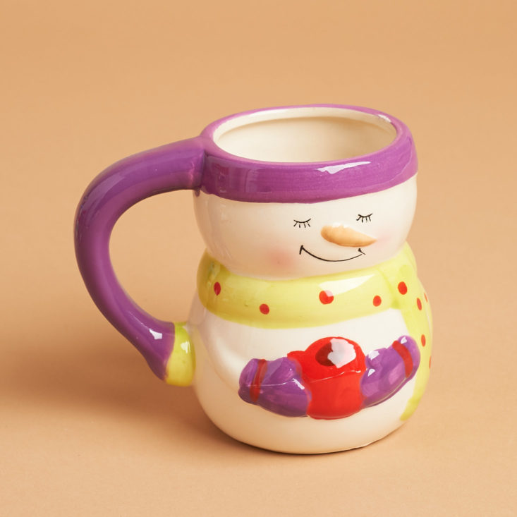 purple snowman mug