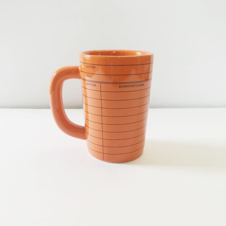 library card mug from PageHabit Quarterly
