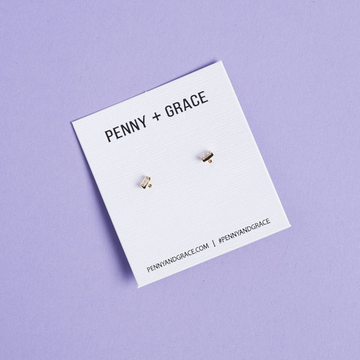 small crystal bar stud earrings from march 2018 penny and grace box