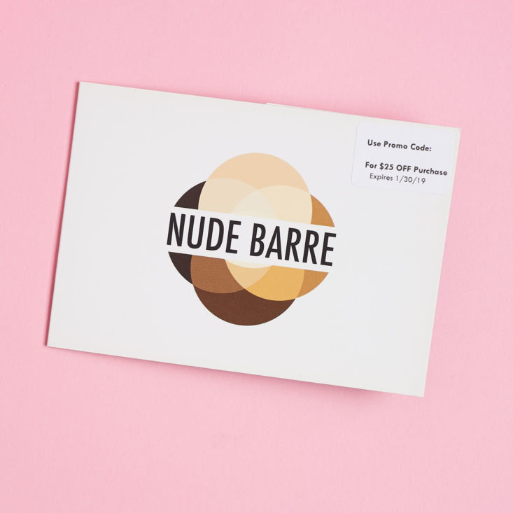 nude barre info card