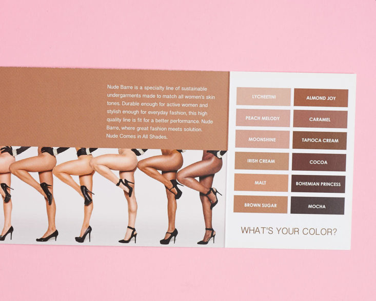 nude makeup info card