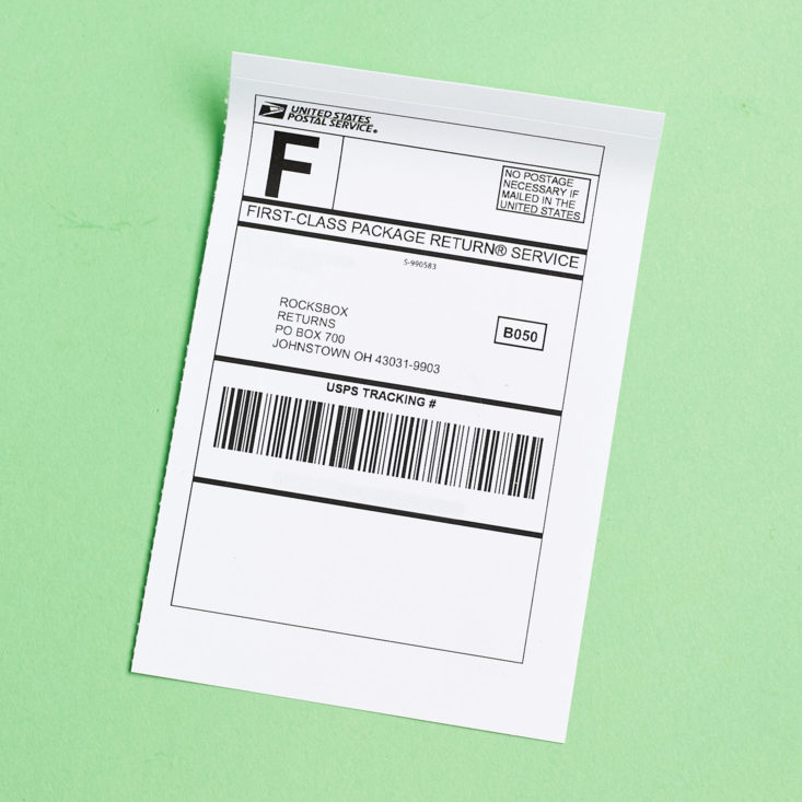 rocksbox return label
