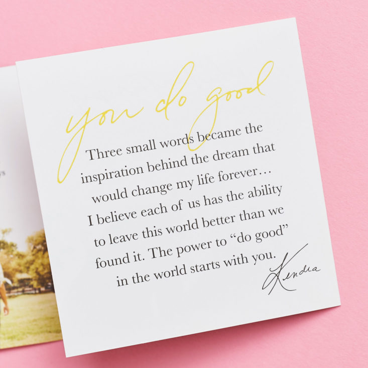kendra scott promo card note