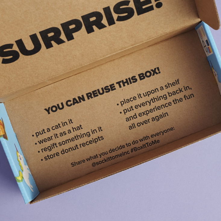 Box reuse ideas at bottom of box