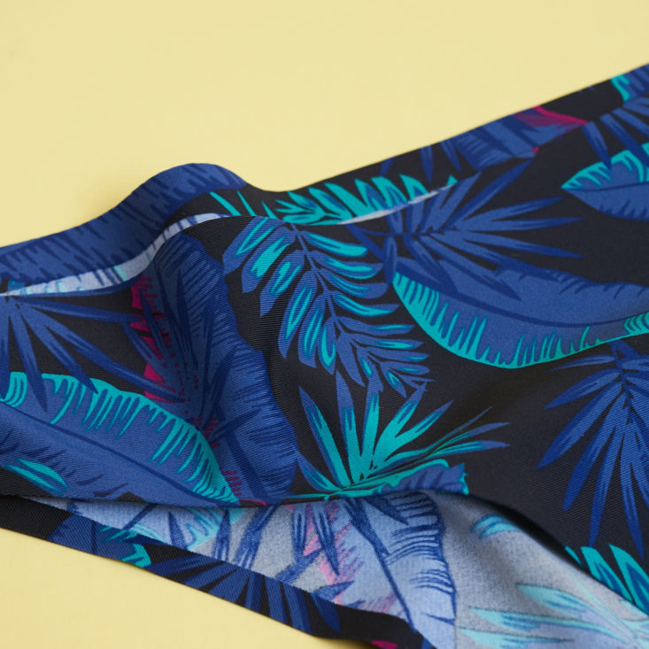 navy and green palm print underwear