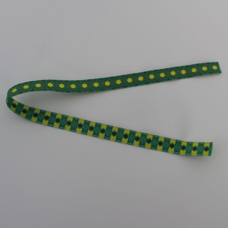 Teal and Yellow Woven Ribbon (1 foot)