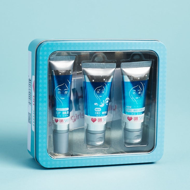 tin of three skincare products