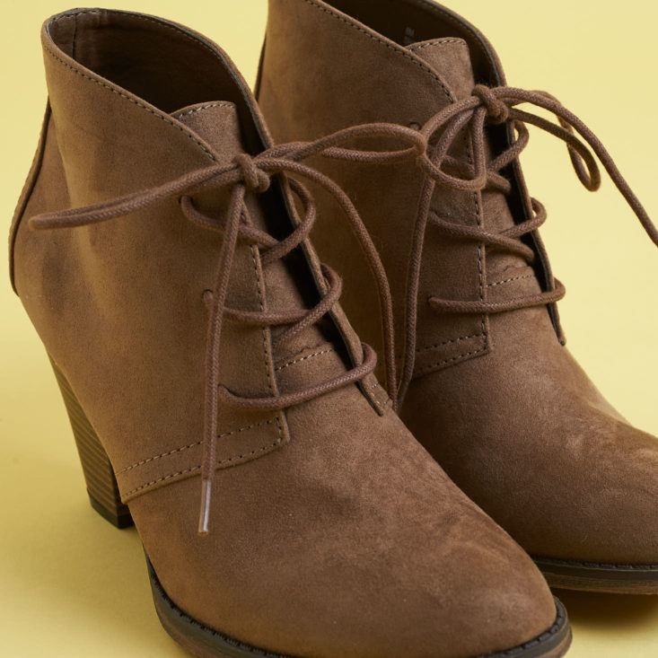 brown lace-up booties