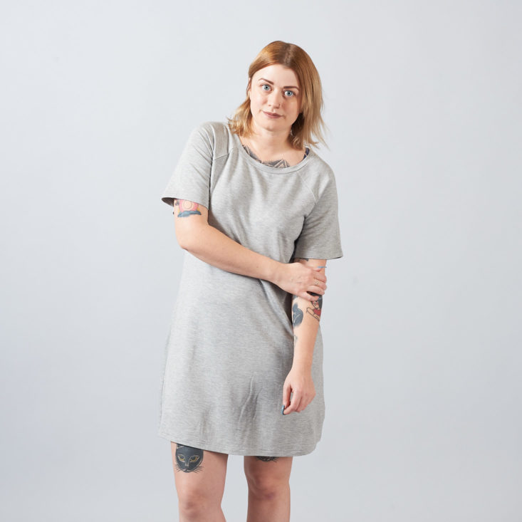 BB Dakota Greer Knit Shift dress on model