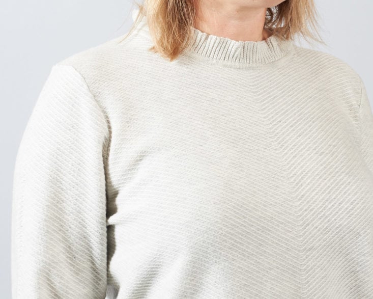 detail of J. Crew Ruffle Neck Pullover Sweater