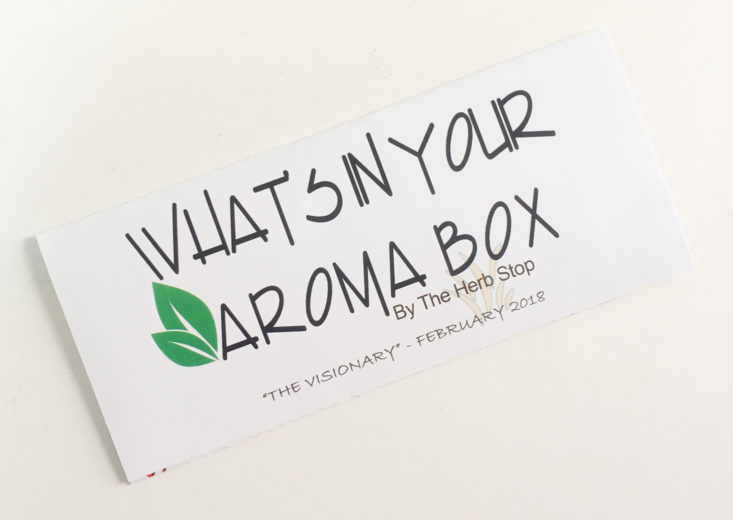 aroma box by herb stop the visionary february 2018 booklet