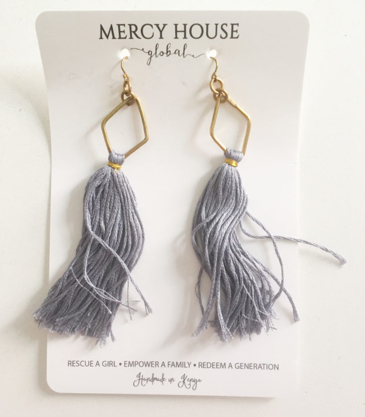 Gray Tassel Earrings by Have Hope