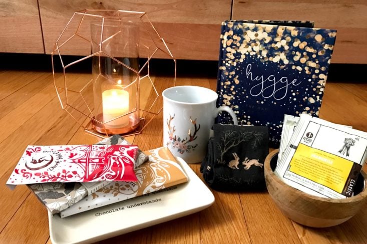 hygge box chocolate and cozy treats