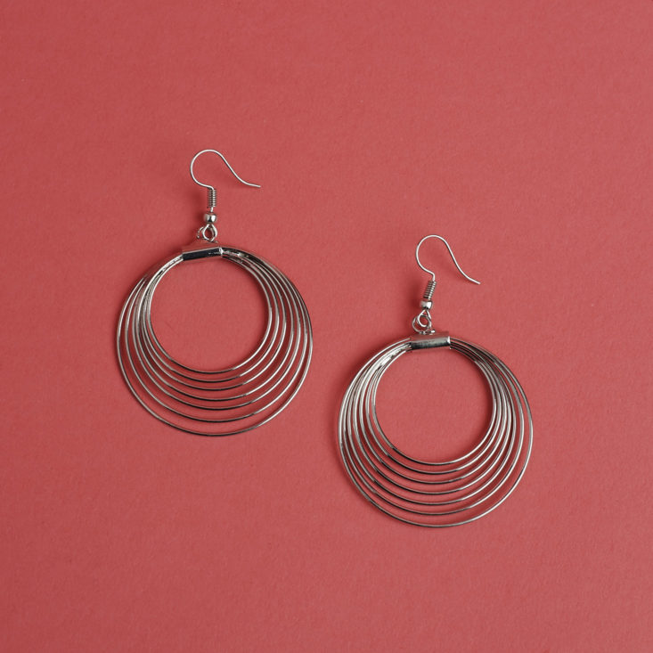 Silver Metallic Orbit earrings
