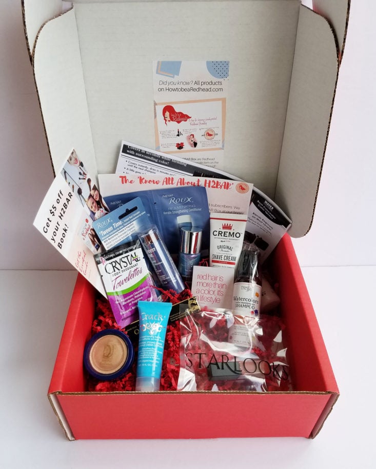 H2BAR Box March 2018 box inside