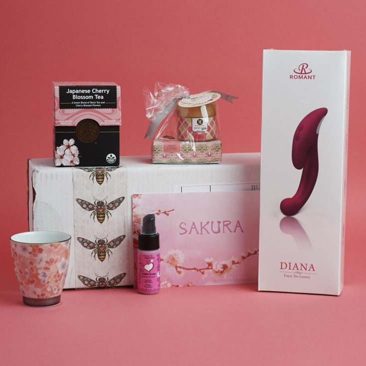 contents of Heart and Honey Queen Bee Sakura Box