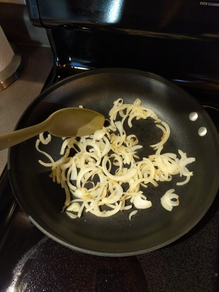 onions caramelizing