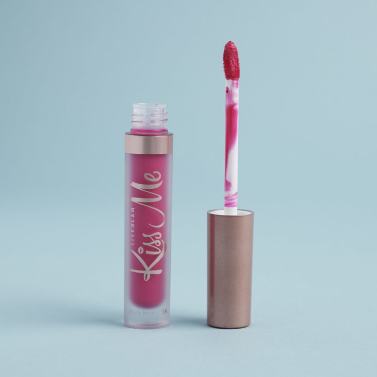 bonus LiveGlam KissMe Liquid Lipstick in Birthday with applicator