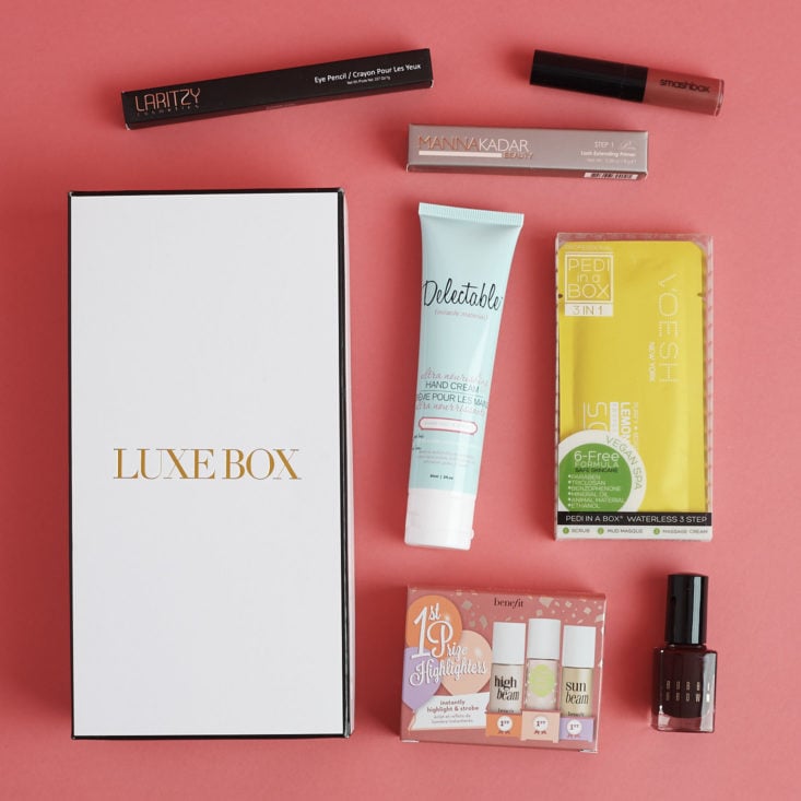 contents of spring 2018 Luxe Box
