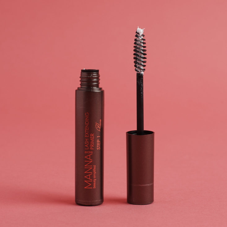 Manna Kadar Lash Extending Primer, opened with wand out