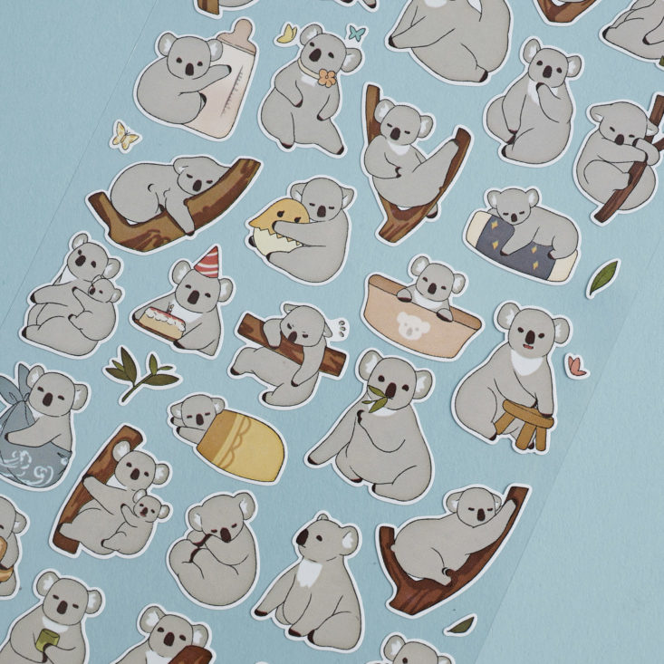 pipsticks koala sticker poses